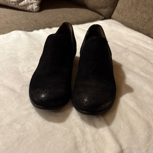 Paul Green Women's Black Nubuck Leather Ankle Booties 7.5 Gently Loved